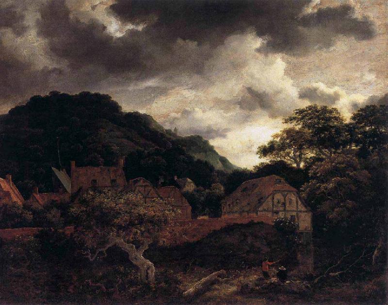 Jacob Isaacksz. van Ruisdael Village at the Wood's Edge China oil painting art
